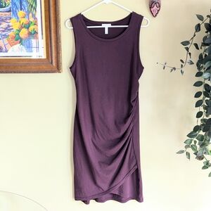Leith Purple Ruched Sheath Mini Dress